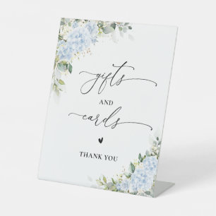 Panneau de cadeaux et cartes de fleurs d'hortensia