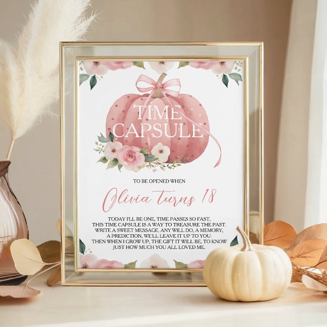 Panneau de capsule temporelle de citrouille rose f (Créateur téléchargé)