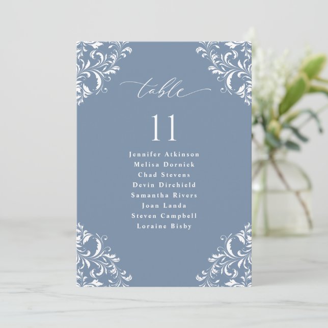Panneau de carte de plan de table de mariage éléga (Debout devant)