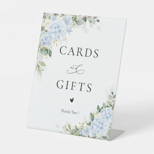 Panneau de cartes et cadeaux de fleurs d'hortensia