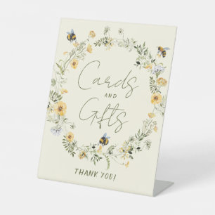Panneau de cartes et cadeaux de mariage de l'abeil