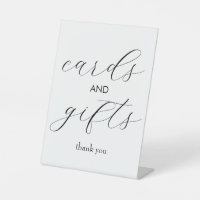Panneau de Cartes et Cadeaux Minimaliste, Table de