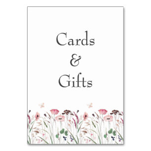 Panneau de cartes et cadeaux Prairie de Coquelicot
