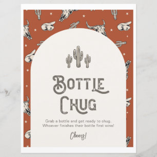 Panneau de chug de bouteille Western Shower imprim