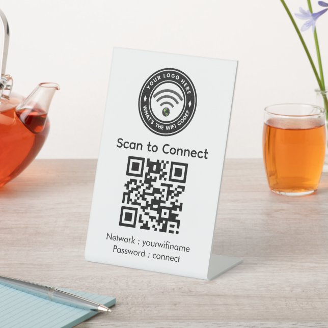 Panneau de code QR de mot de passe WiFi | Wi‑Fi |  (In SItu)