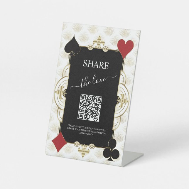 Panneau de code QR de photo de mariage moderne Par (Recto)