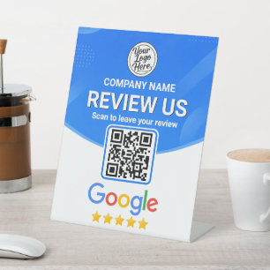 Panneau de code QR d'évaluation de l'entreprise bl