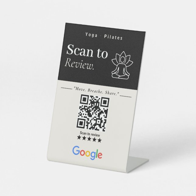 Panneau de code QR en noir et blanc à examiner  (Recto)