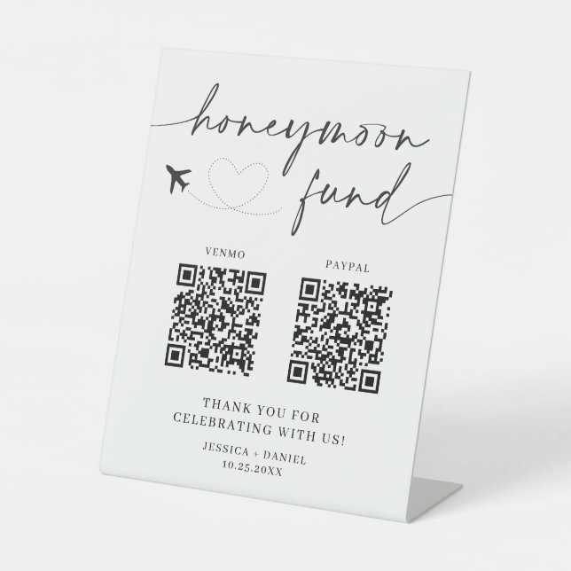 Panneau de code QR pour la caisse de lune de miel  (Recto)