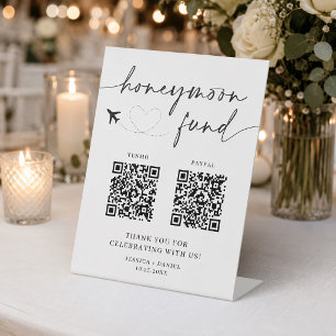 Panneau de code QR pour la caisse de lune de miel