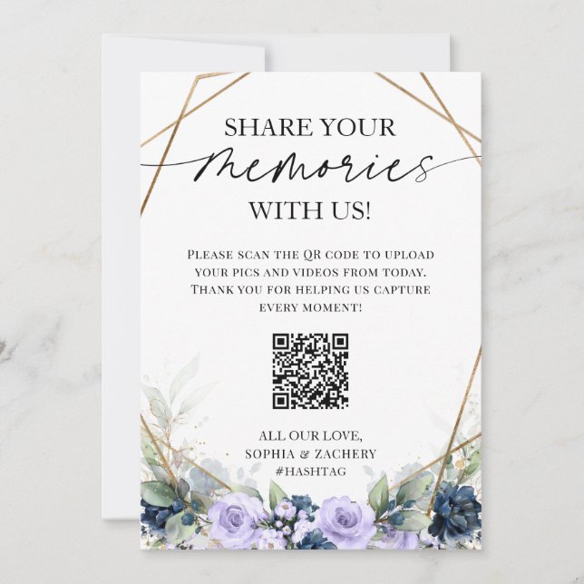 Panneau de code QR pour le téléchargement de photo (Devant)