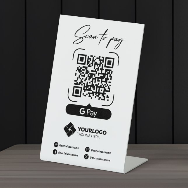 Panneau de code QR pour paiement à la caisse Googl (Créateur téléchargé)