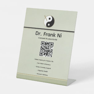 Panneau de comptoir de clinique d'acupuncture