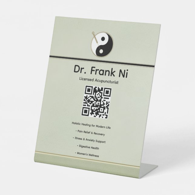 Panneau de comptoir de clinique d'acupuncture (Recto)