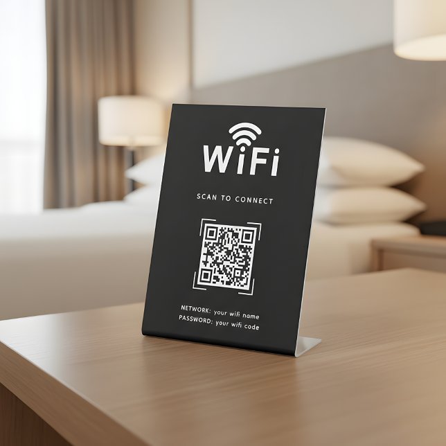 Panneau de connexion WiFi par code QR pour les cha (Créateur téléchargé)