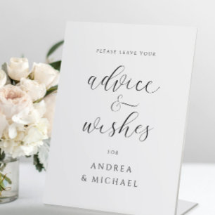 Panneau de conseil pour un mariage élégant