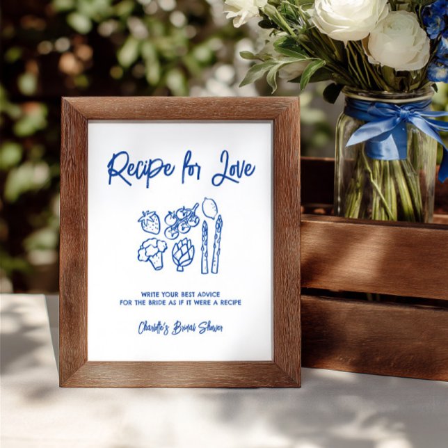 Panneau de conseils pour la fête de fiançailles 'F (Fresh Off The Market Bridal Shower Advice Sign)