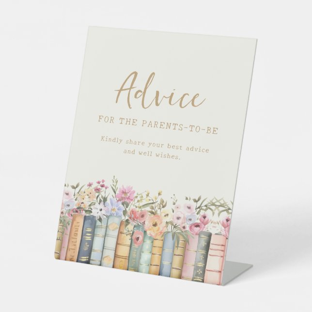 Panneau de conseils pour une baby shower bohème (Recto)