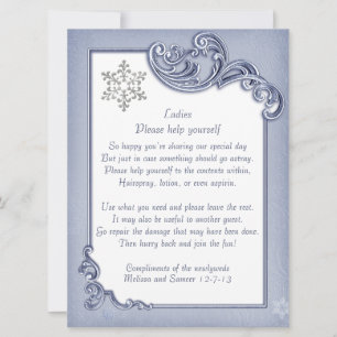 Panneau de corbeille de mariage à cadre bleu crist