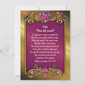 Panneau de corbeille de mariage à cadre floral dor