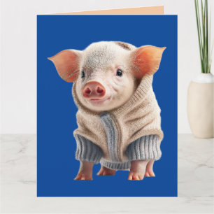 PANNEAU DE COUPE DE PIG AUTUMN GREETING CARTE
