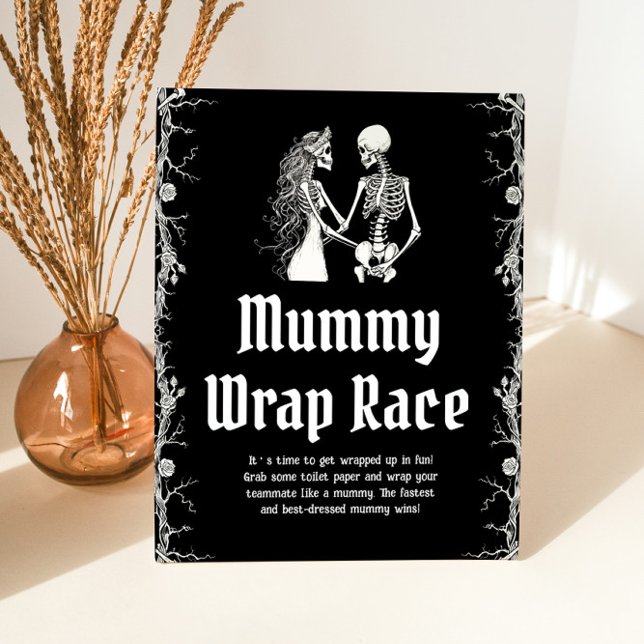 Panneau de course d'emballage de momie de squelett (Créateur téléchargé)