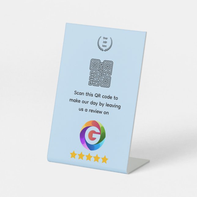 Panneau de critiques Google sur pied | Présentoir  (Recto)