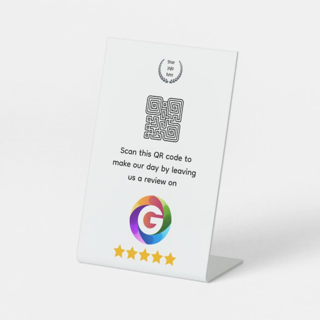 Panneau de critiques Google sur pied | Présentoir  (Recto)