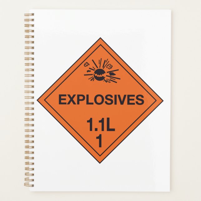 Panneau de danger Explosifs Classe 1.1L (Devant)