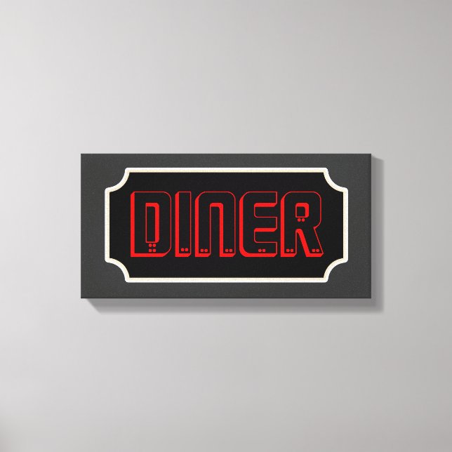 Panneau de diner rouge sur toile (Recto)