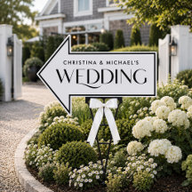 Panneau de direction de mariage pour la cérémonie