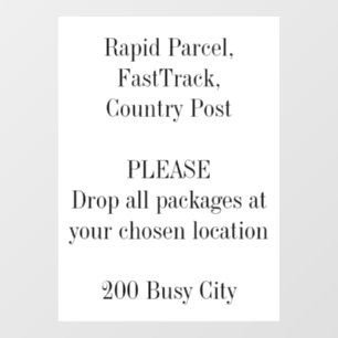 Panneau de direction pour laisser les colis Logo A