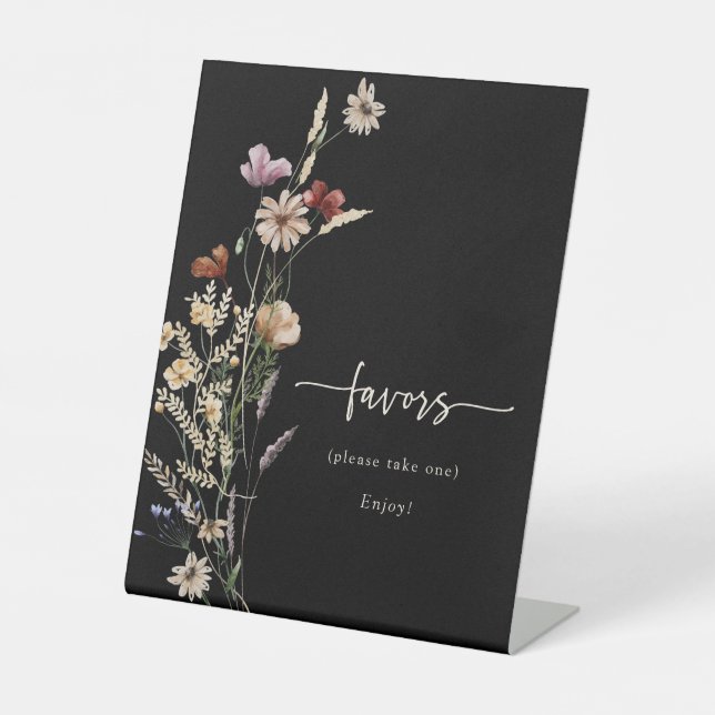 Panneau de Faveurs Boho Noir (Recto)