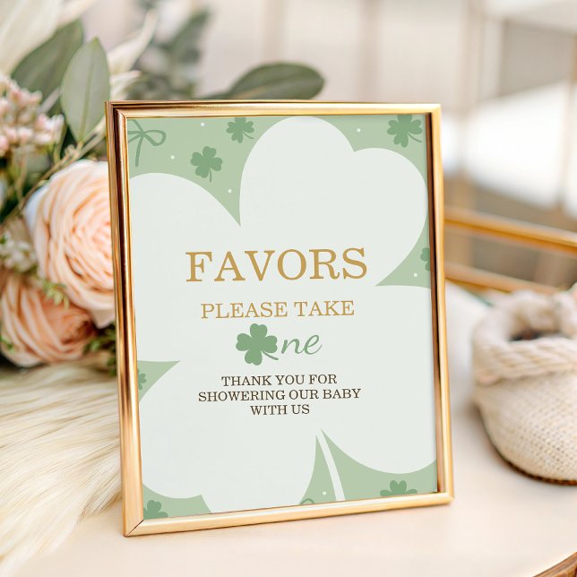 Panneau de Faveurs de Baby Shower Chanceux (Créateur téléchargé)