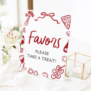 Panneau de faveurs de pizza et de pâtes italiennes
