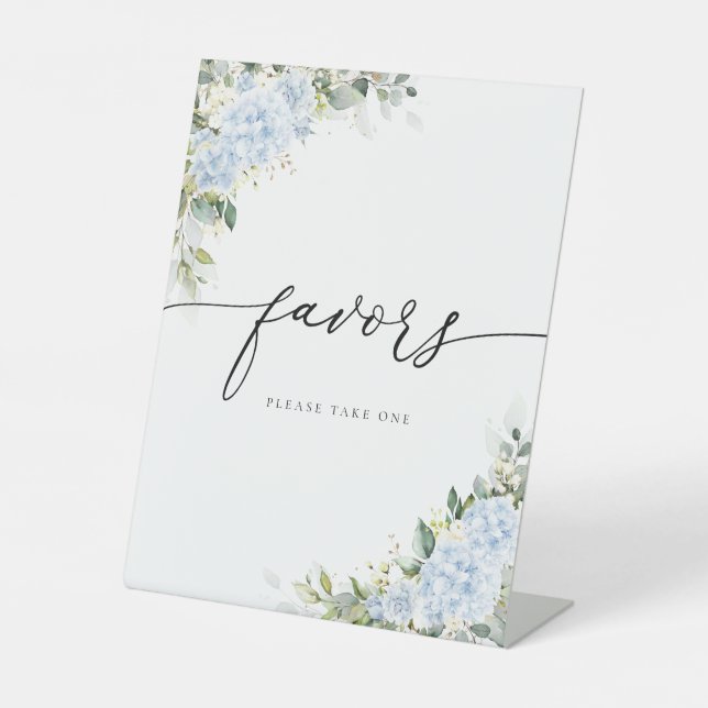 Panneau de Faveurs Florales Hydrangea Bleu (Recto)
