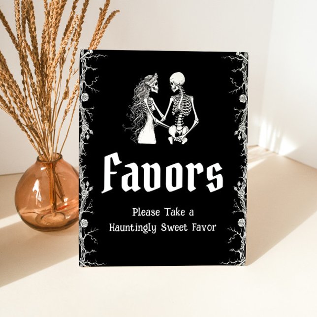 Panneau de Favors de Halloween squelette gothique  (Créateur téléchargé)