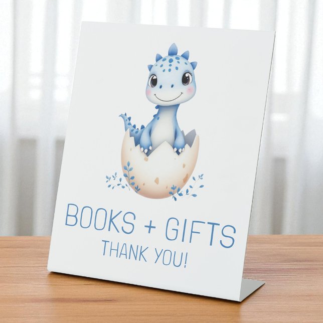 Panneau de Fête de Bébé Livres et Cadeaux Dinosaur (Créateur téléchargé)