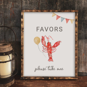 Panneau de fête de écrevisses modifiable