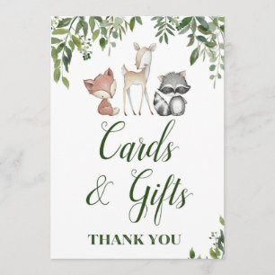 Panneau de fête Woodland - Panneau Cartes et Cadea