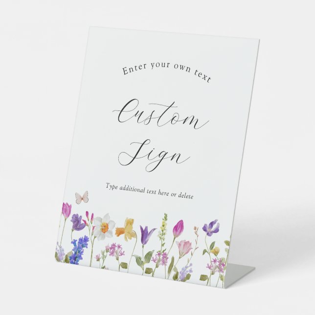 Panneau de fleurs de printemps en fleurs Texte per (Recto)