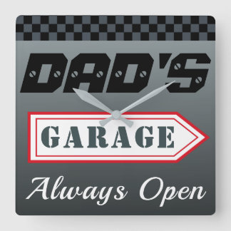 Panneau de garage rétro de papa Horloge murale Cad