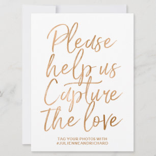 Panneau de hashtag de mariage Lettres de rose do