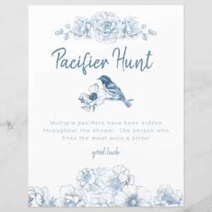 Panneau de jeu Baby shower de chasse Dusty Blue
