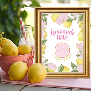 Panneau de la barre d'anniversaire de la limonade 