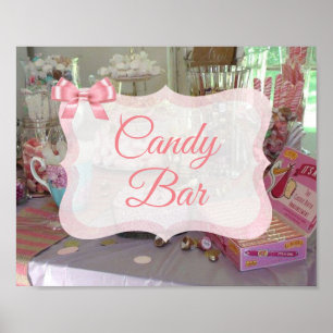 Panneau de la barre de bonbons Poster Baby shower