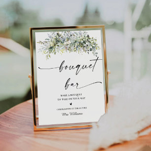Panneau de la barre de bouquet florale Eucalyptus