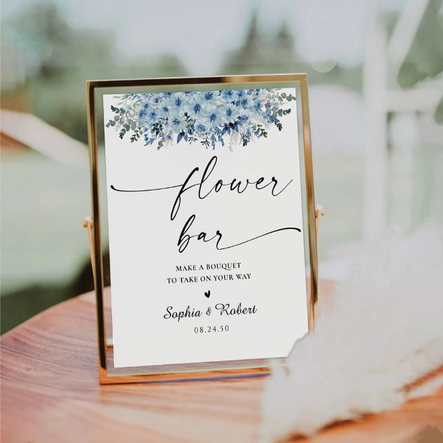 Panneau de la barre de fleurs Boho bleu (Créateur téléchargé)