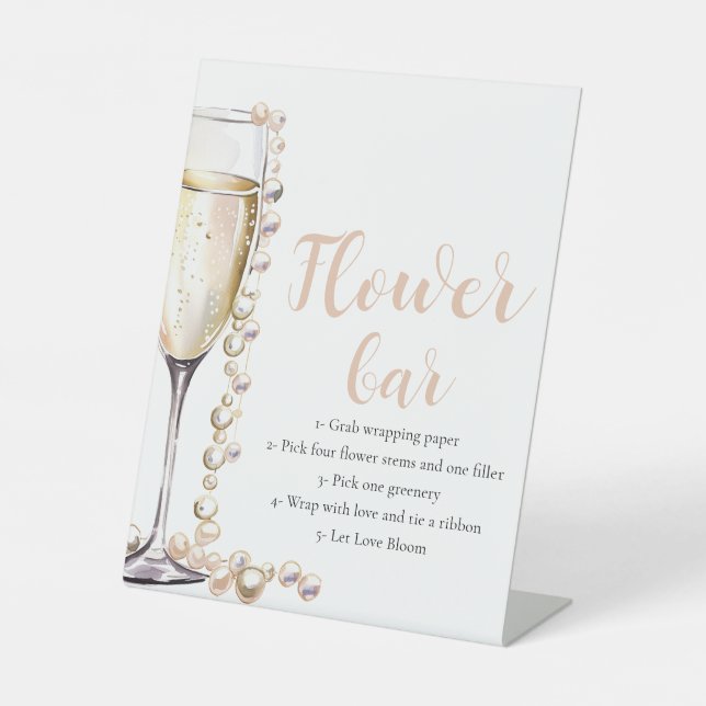 Panneau de la barre de fleurs Gold Pearl & Prosecc (Recto)