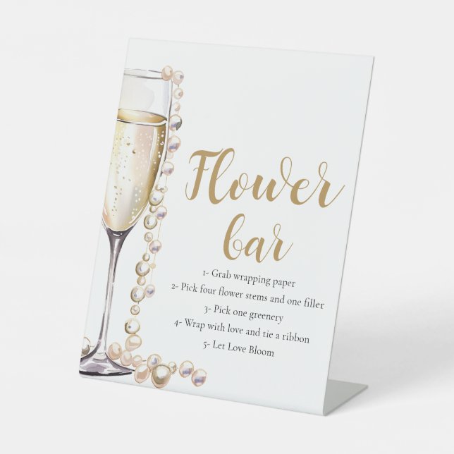 Panneau de la barre de fleurs Gold Pearl & Prosecc (Recto)